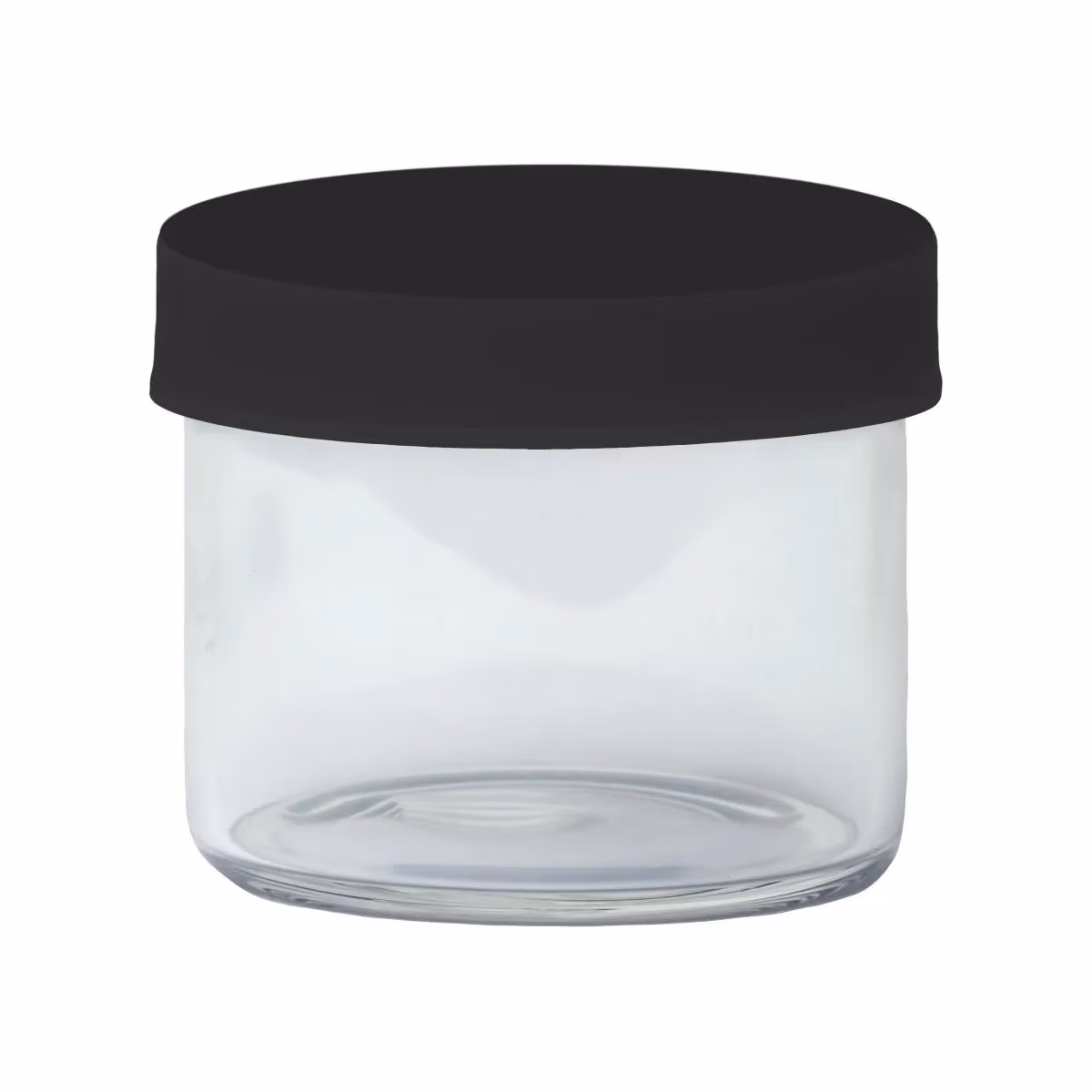 6ML Round Glass Concentrate Jar W/ Silicone Lids – Black Lids