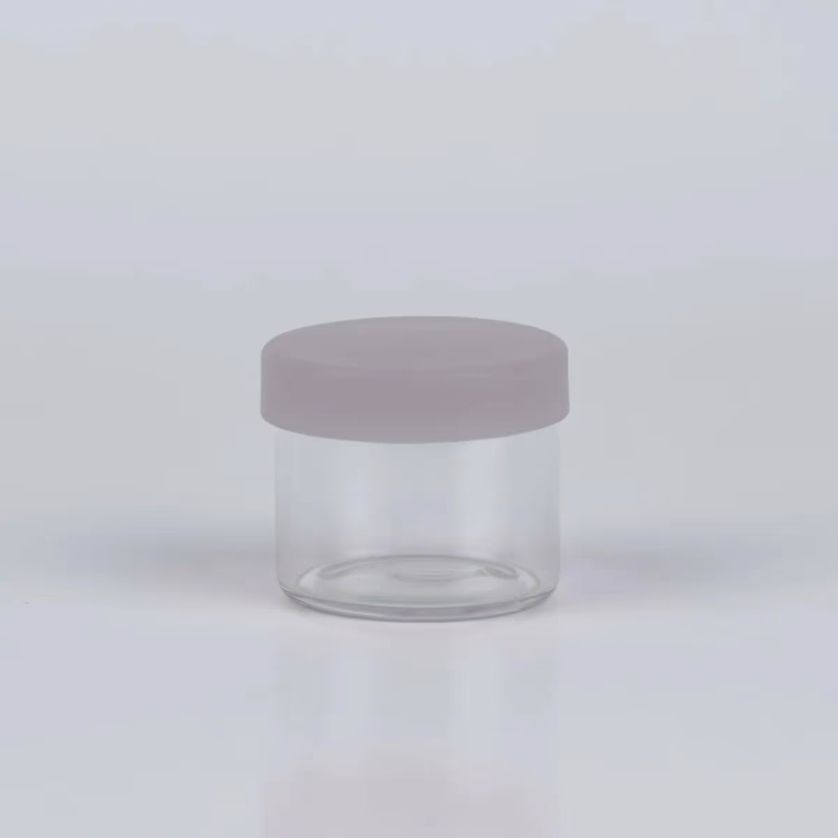 6ML Round Glass Concentrate Jar W/ Silicone Lids – Clear Lids