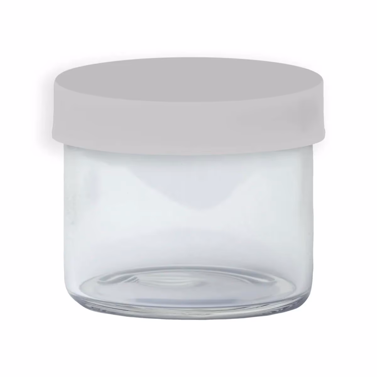 6ML Round Glass Concentrate Jar W/ Silicone Lids – Clear Lids