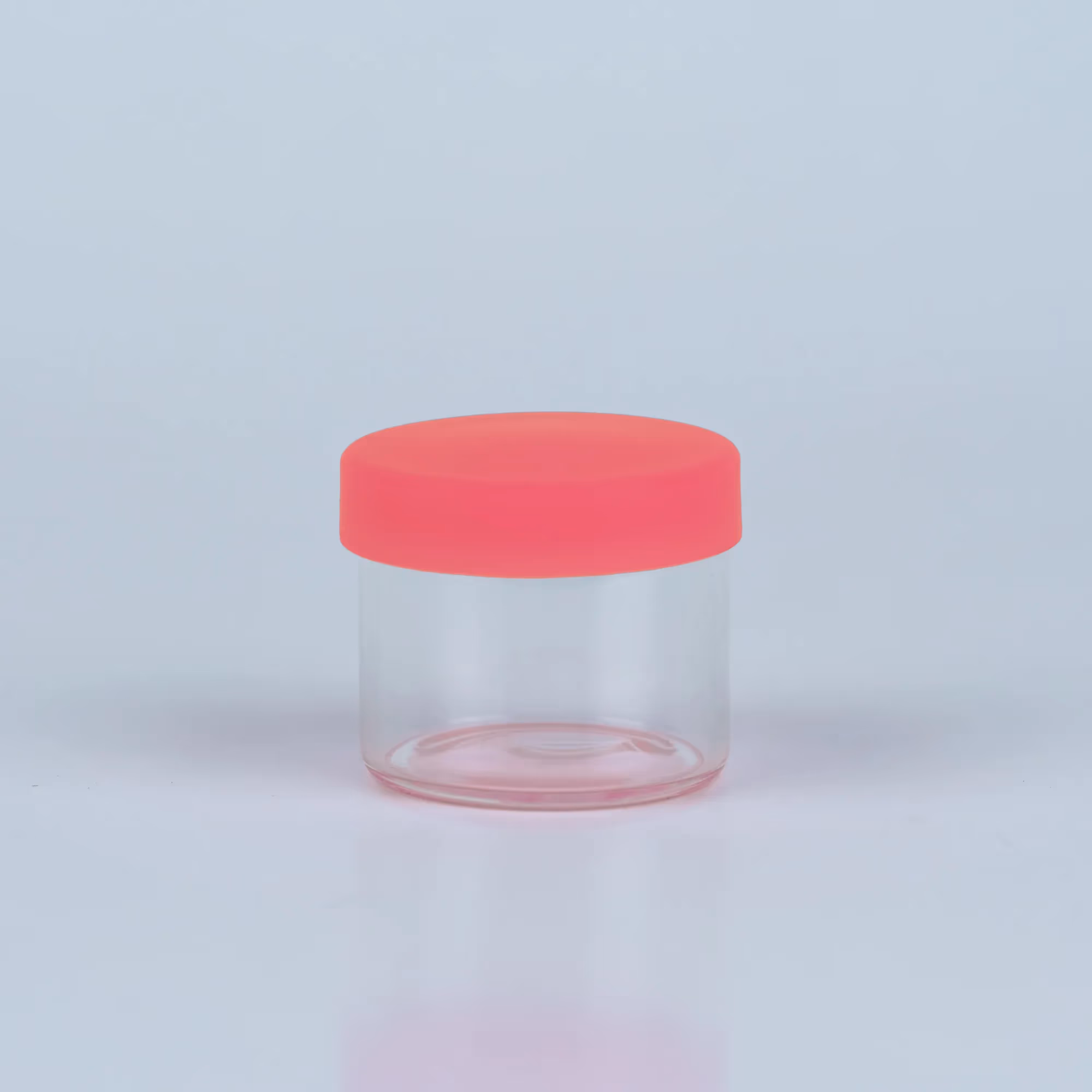 6ML Round Glass Concentrate Jar W/ Silicone Lids – Red Lids