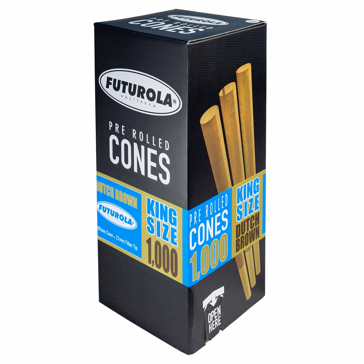 King Size 109MM Pre-Rolled Cones – Brown – 1000 Pack