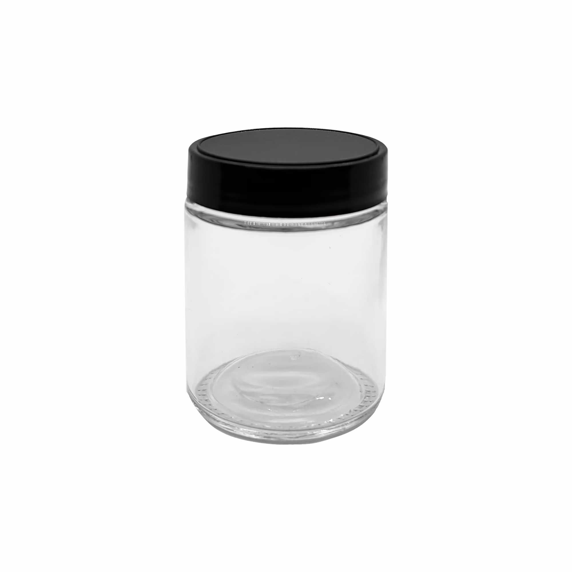 2.5oz Premium Glass Jars W/ Standard Lids – Black Lids (144 Qty)