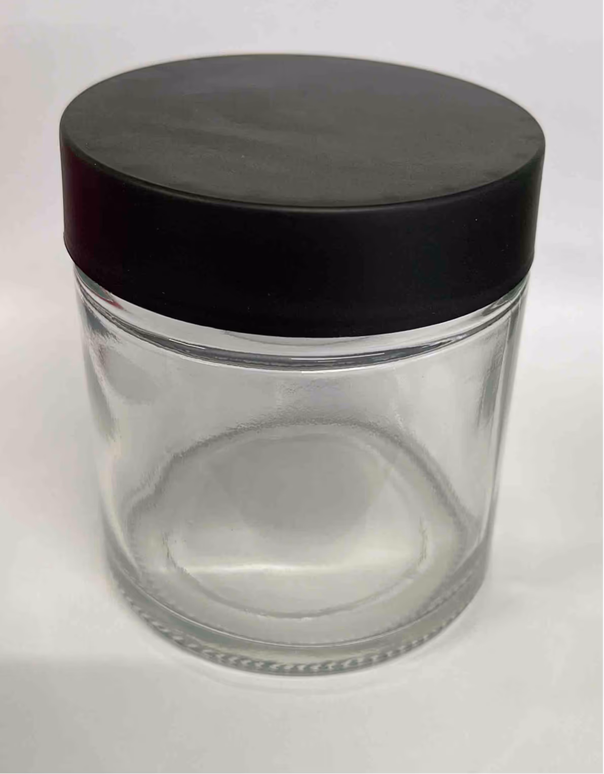 8oz Premium Glass Jars W/ Child Resistant Lids – Black Lid (60 Qty)