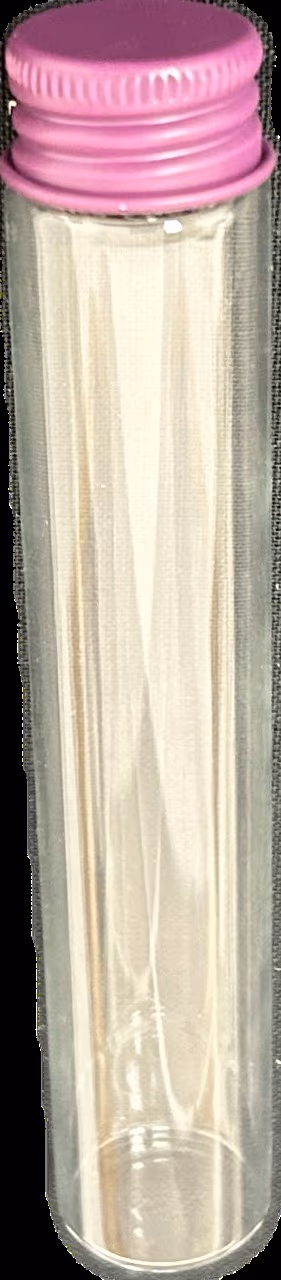 GLASS TUBE-PURPLE METAL SCREW ON LID FOR 120MM