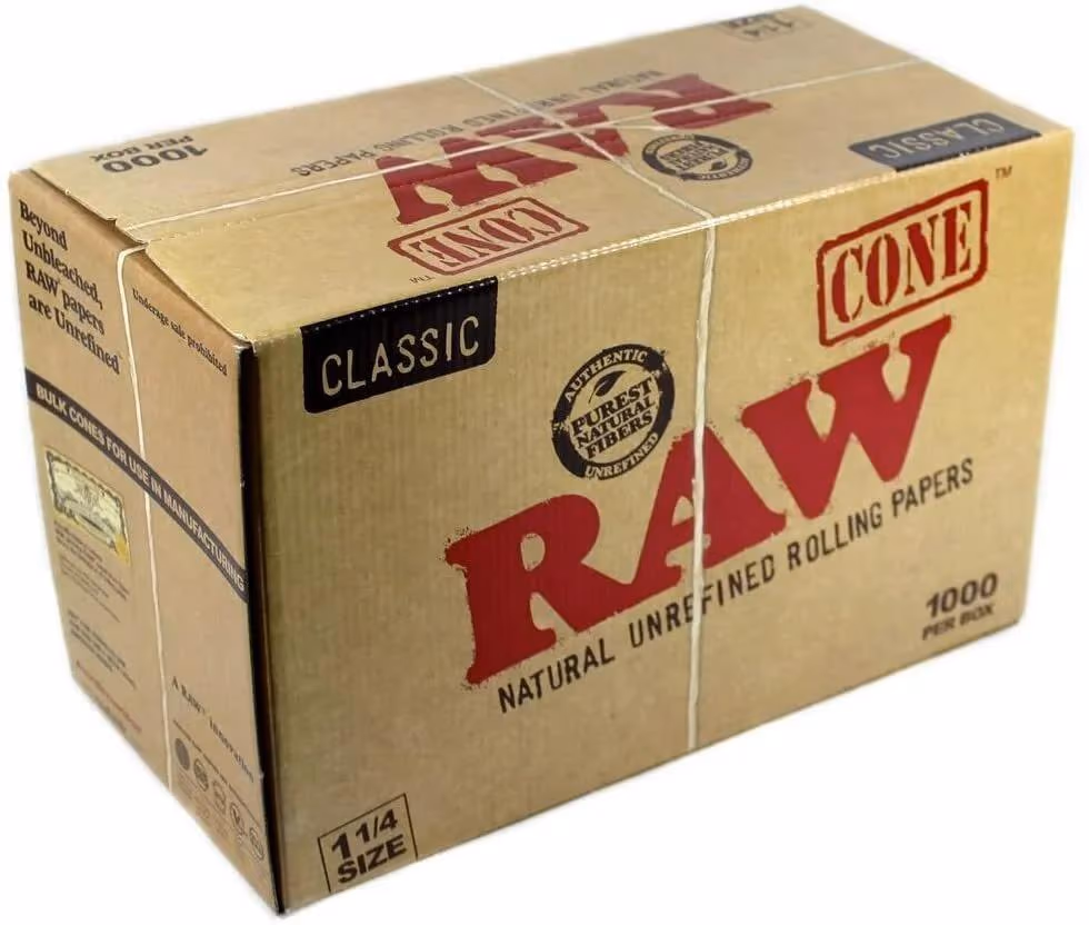 84mm Classic 1 1/4 Pre-Rolled Cones – Brown – 1000 Pack