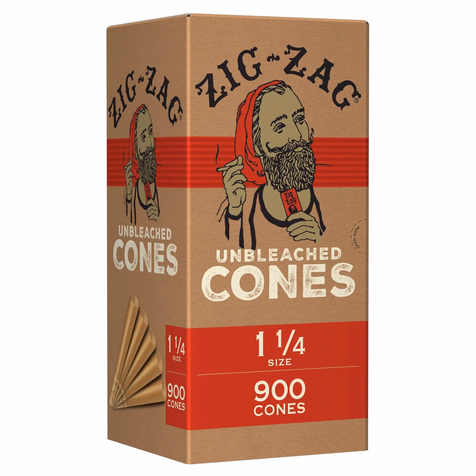 Pre Rolled Cones Unbleached Brown – 1 1/4 size 900ct